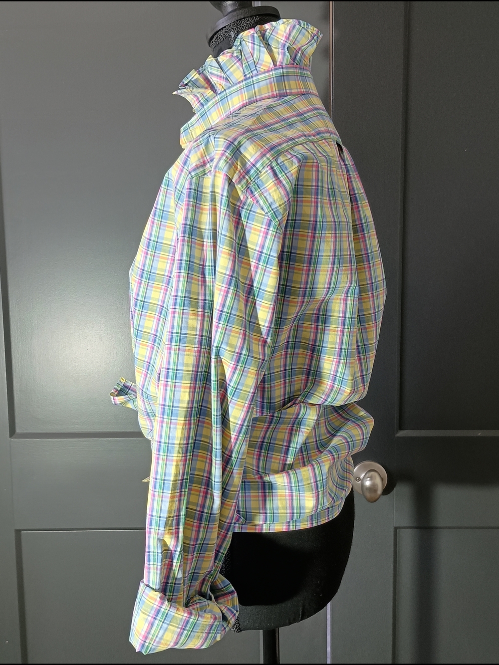 Upcycled Women's Ralph Lauren Ruffled Collar Shirt - Picture 4 of 7
